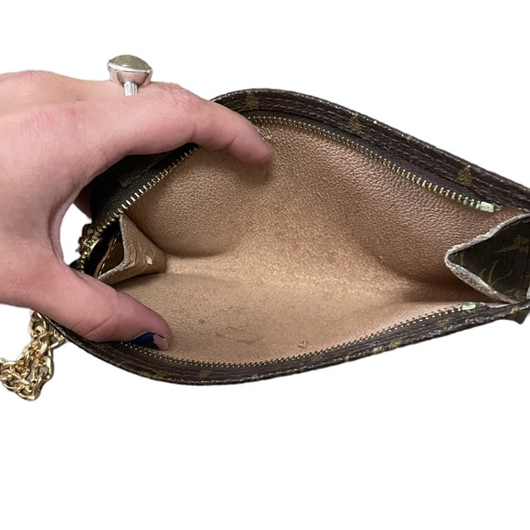 Louis Vuitton Monogram Pochette Pouch Bag with Chain - Picture 9 of 16